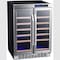 Edgestar 24 Inch Wide 36 Bottle BuiltIn Wine Cooler with Dual Cooling Zones and French Doors CWR362FD - alternate 3
